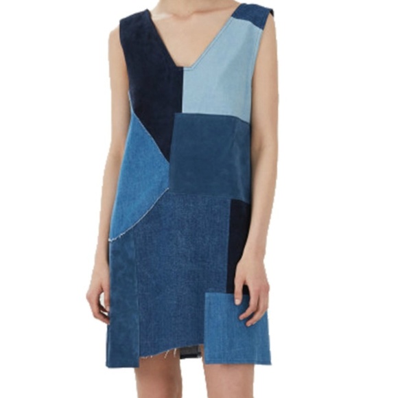 MiH Jeans Dresses & Skirts - MiH Jeans Denim Blue Patchwork Dress